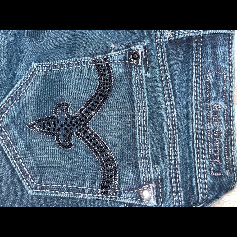 Rock revival skinny jeans used size 27 dark denim wash